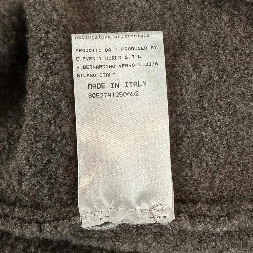 Eleventy Boiled Wool Blend Color Block Turtleneck Sweater